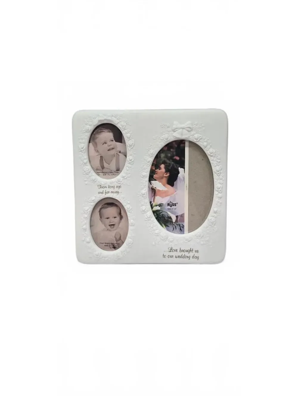1990's Russ Wedding Day Multi-Photo Picture Frame
